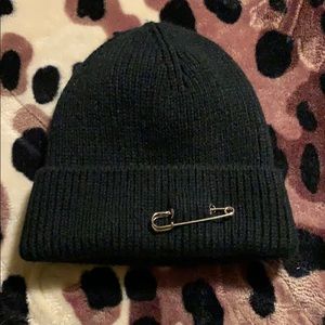 Black Beenie with Pin